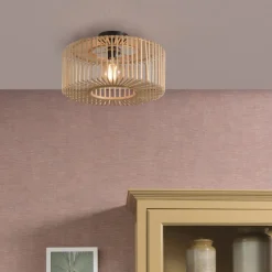 GOOD & MOJO Bromo loftslampe lavet af bambus, Ø 40 cm