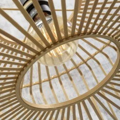 GOOD & MOJO Bromo loftslampe lavet af bambus, Ø 60cm