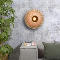 GOOD & MOJO Kalimantan væg, natur/sort, Ø 44cm