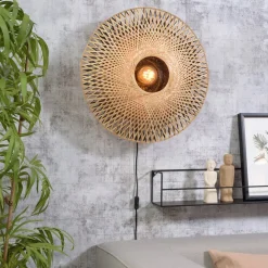 GOOD & MOJO Kalimantan væg, natur/sort, Ø 60cm