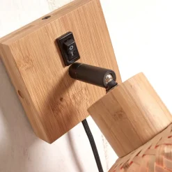 GOOD & MOJO væglampe Java, naturlig, stik, bambus