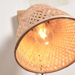 GOOD & MOJO væglampe Java, naturlig, stik, bambus