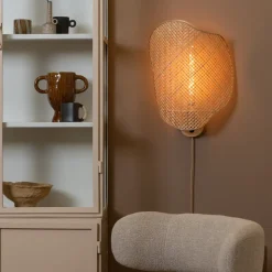 GOOD & MOJO væglampe Kinabalu, natur, 50 cm, bambusstik