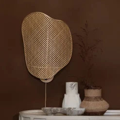 GOOD & MOJO væglampe Kinabalu, natur, 50 cm, bambusstik