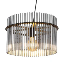 Gorley pendel, Ø 40 cm, røggrå, glas