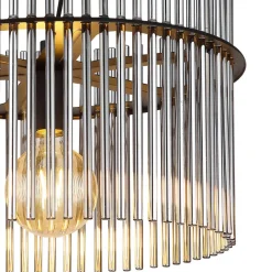 Gorley pendel, Ø 40 cm, røggrå, glas