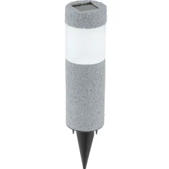 Grå LED solcelle jordspydslampe Mino