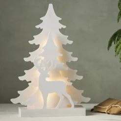 Grandy LED-dekorationslampe, rensdyr, graner 41 cm