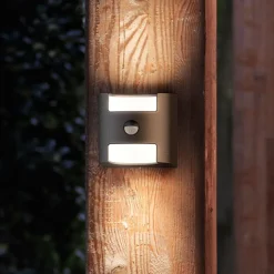 Grass - sensorvæglampe i antracit m. LED-lys