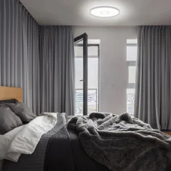 Gratis LED-loftlampe, Ø 29 cm, sølv