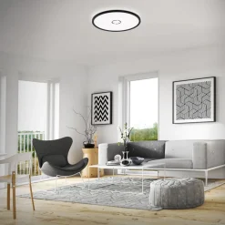 Gratis LED-loftslampe, Ø 42 cm, sort