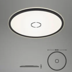 Gratis LED-loftslampe, Ø 42 cm, sort