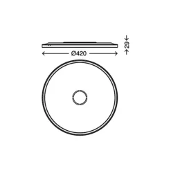 Gratis LED-loftslampe, Ø 42 cm, sort