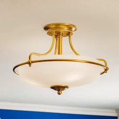 Griffin loftlampe med afstand, messing, Ø 42 cm