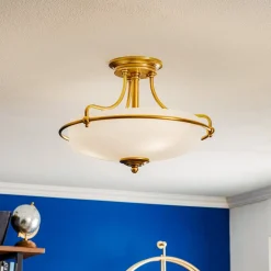 Griffin loftlampe med afstand, messing, Ø 42 cm