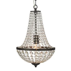 Gränsö lysekrone, sort, IP20, Ø 30 cm