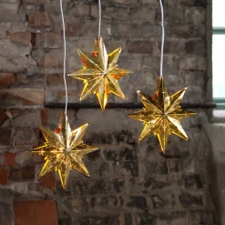 Guldfarvet metalstjerne Mini