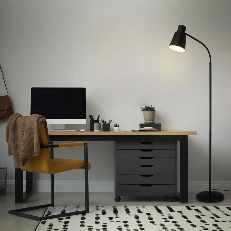 Gulvlampe 1474015 af metal i sort