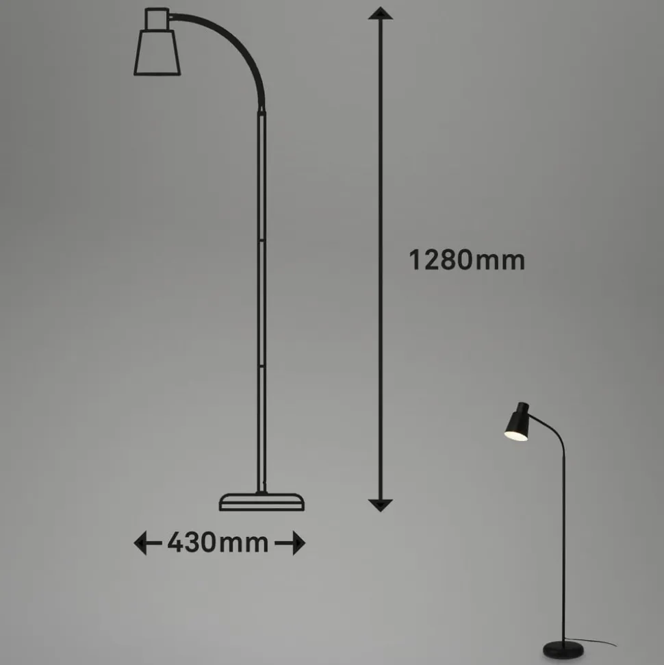 Gulvlampe 1474015 af metal i sort