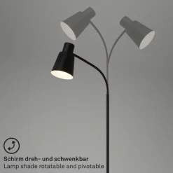 Gulvlampe 1474015 af metal i sort