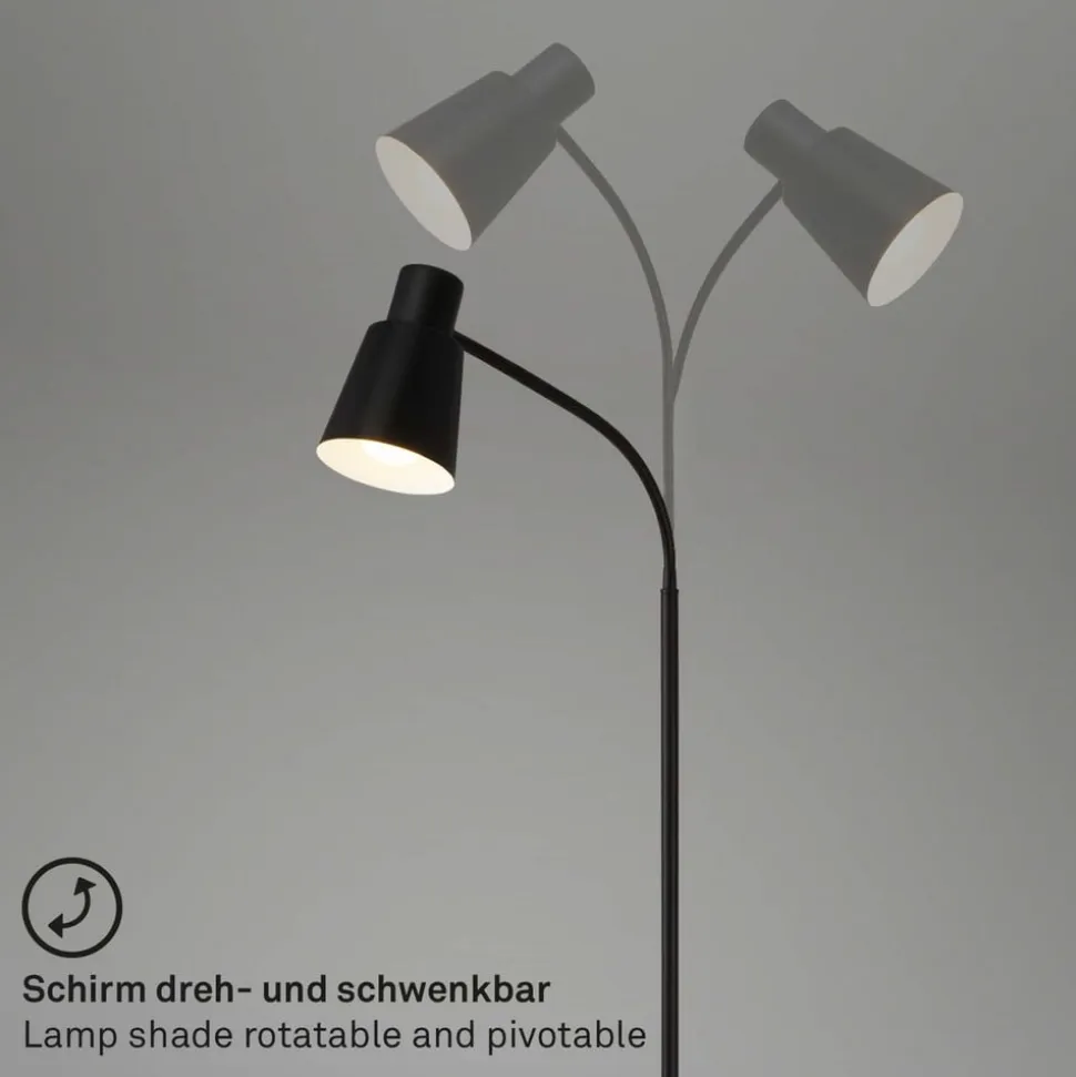 Gulvlampe 1474015 af metal i sort