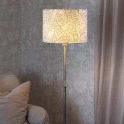 Gulvlampe Amy, Eldertree grøn/guld, højde 150 cm, E27