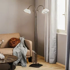 Gulvlampe Antica i landlig stil, 2 lyskilder
