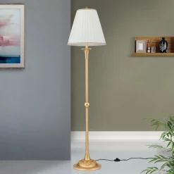 Gulvlampe Donata med plisséskærm