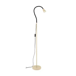 Gulvlampe Dotty, khaki, højde 145 cm, fleksibel arm, GU10