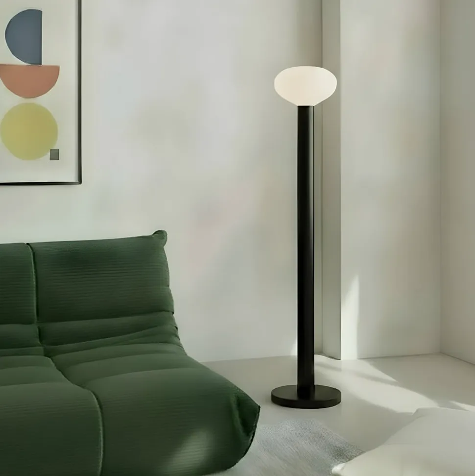 Gulvlampe Flo, grøn, højde 138 cm, 1 lyskilde, glas