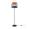 Gulvlampe Gazebo, orange/blå/natur, 147 cm, stof/rattan