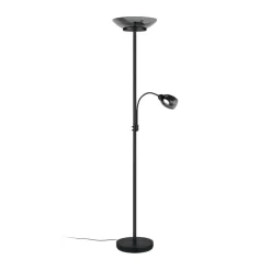 Gulvlampe Gerry, sort mat, metal, højde 180 cm