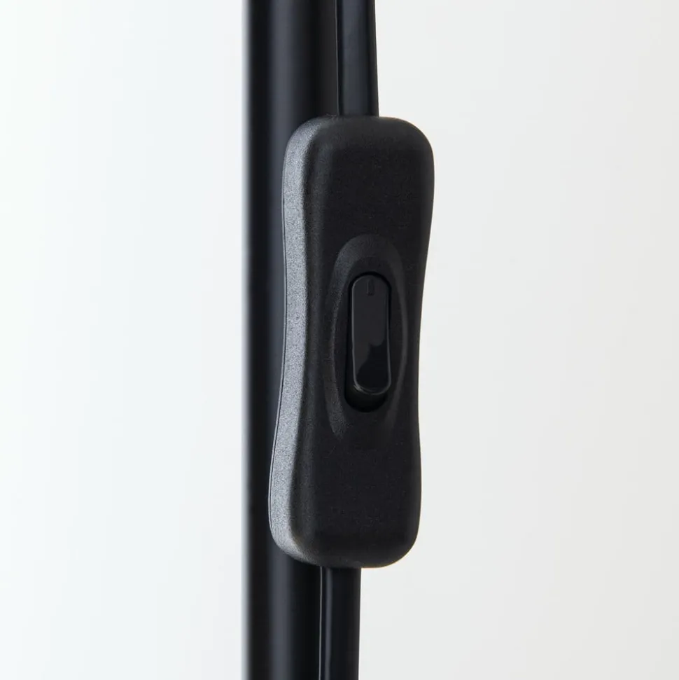 Gulvlampe Gili, sort mat, stål, højde 150 cm, E27