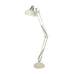 Gulvlampe Goliath, creme, metal, E27, 170 cm, justerbar
