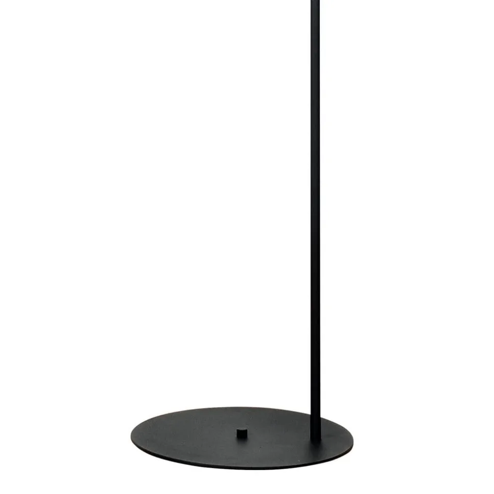 Gulvlampe Nova, glas/metal, sort/hvid, højde 155 cm