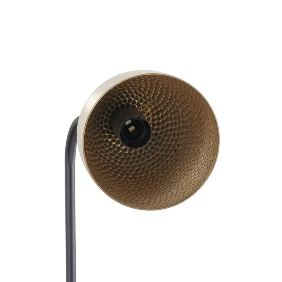 Gulvlampe Tattoo 4091 antik guld/sort, metal Højde 120 cm