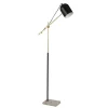 Gulvlampe Zaliha, sort/guld, metal, 120 cm, E27