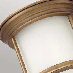 Hadrian Mini udendørs loftslampe, bronze/opalhvid