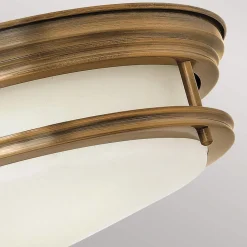 Hadrian udendørs loftslampe, bronze/opalhvid