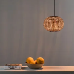 Haka pendellampe med rattan-skærm, Ø 25 cm