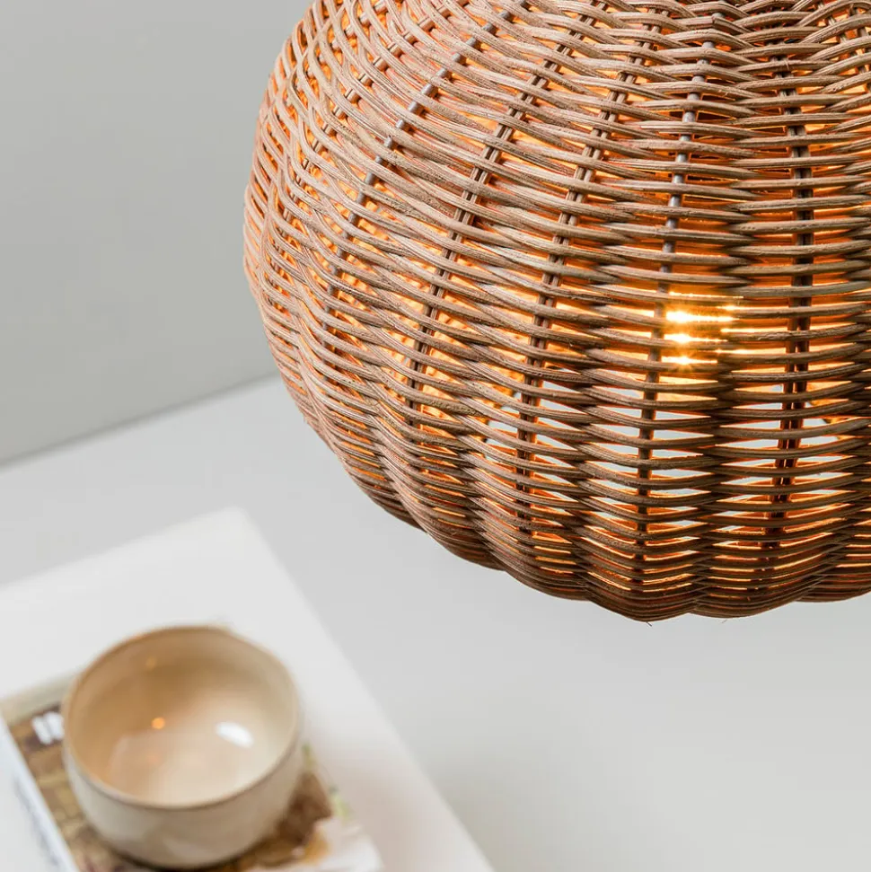Haka pendellampe med rattan-skærm, Ø 25 cm