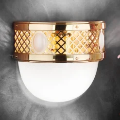 Halvmåneformet ALT WIEN væglampe i messing