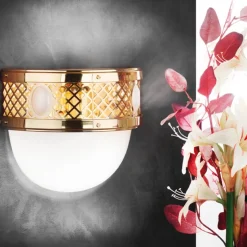 Halvmåneformet ALT WIEN væglampe i messing