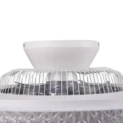 Harstad LED-loftventilator, krystalramme