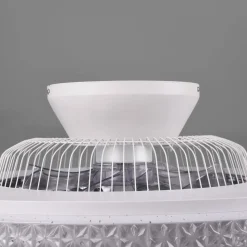 Harstad LED-loftventilator, krystalramme