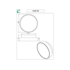Hatton væglampe, Ø 30 cm, sensor, 2 x E27, hvid, IP65