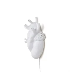 Heart Lamp LED-væglampe af porcelæn, hvid