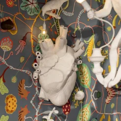 Heart Lamp LED-væglampe af porcelæn, hvid