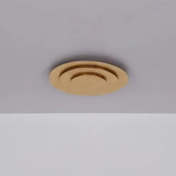 Heda LED-loftslampe, Ø 35 cm, guldfarvet, metal