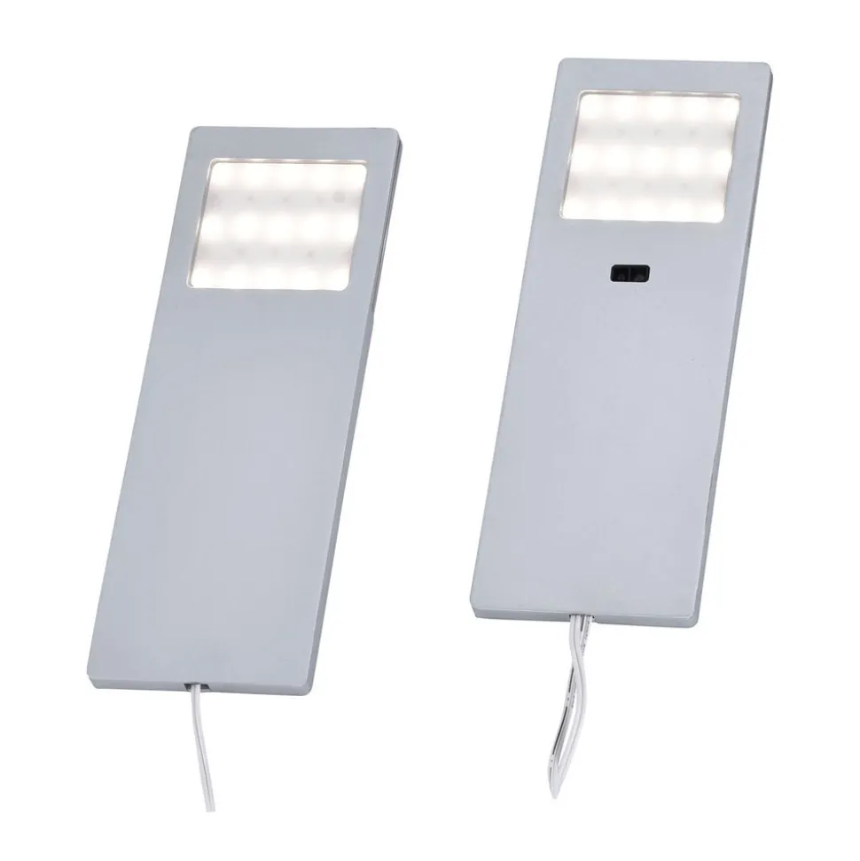 Helena LED-møbellampe, 19 x 7 cm, sæt med 2, sensor, metal